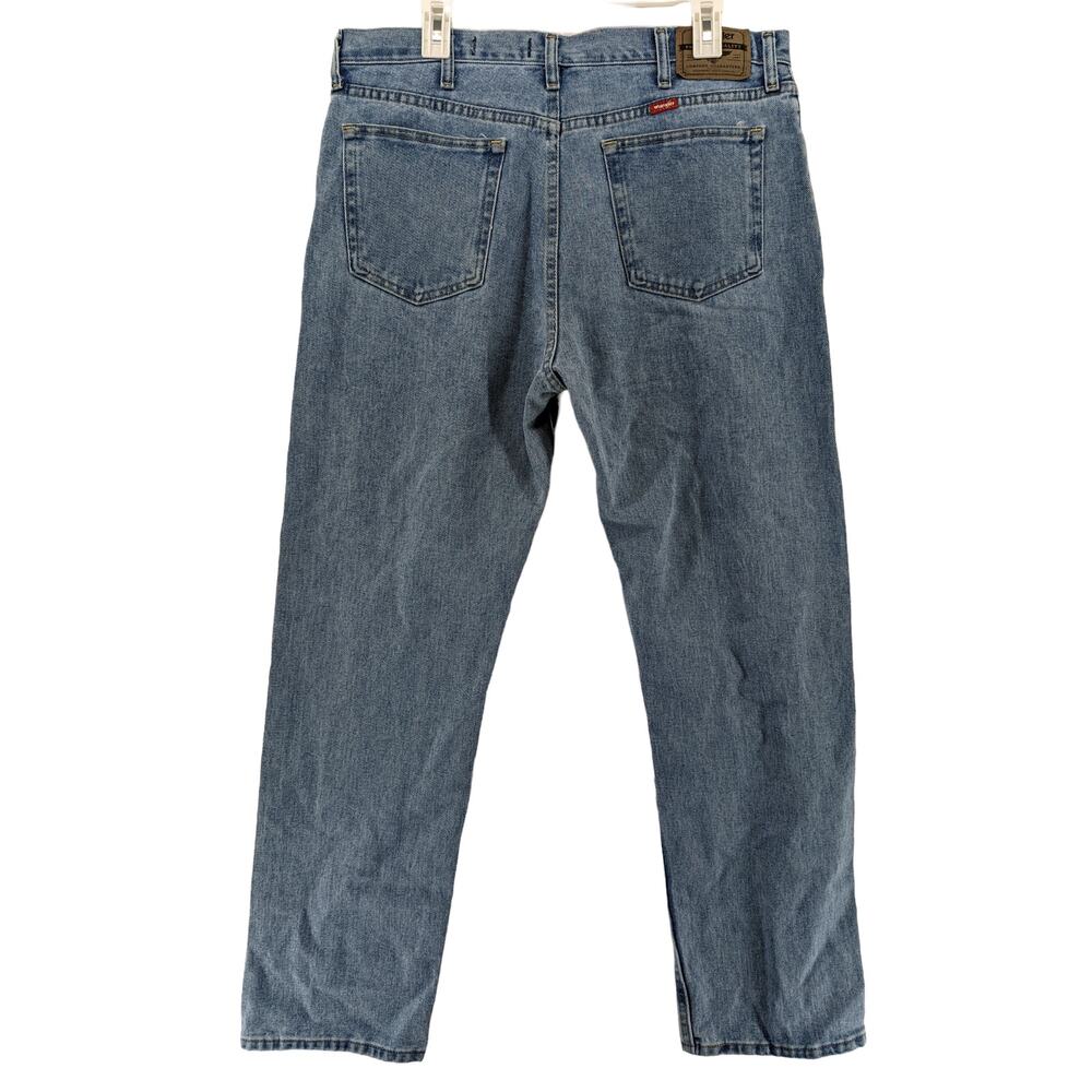 Wrangler Jeans Straight Leg 36x32 Apollo Blue Men Regular Fit Soft Strong Rugged - Picture 2 of 11
